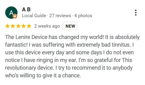 5 Star Google Review for Lenire from A B