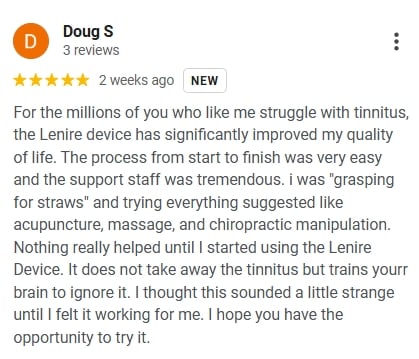 5 Star Google Review for Lenire from Doug S