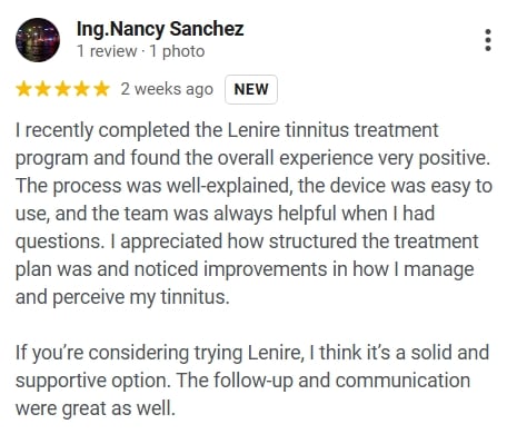 5 Star Google Review for Lenire from Ing. Nancy Sanchez